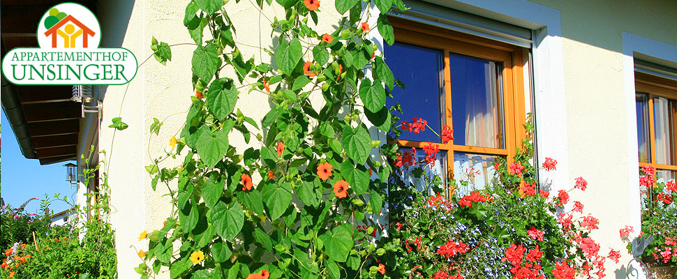 Blumenpracht am Usingerhof in Bad Füssing im Rottaler Bäderdreieck